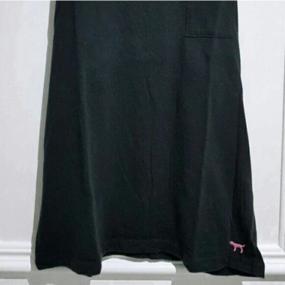 PINK VICTORIA'S SECRET•BLACK LOOSE FIT TANK•XS - Picture 6 of 6